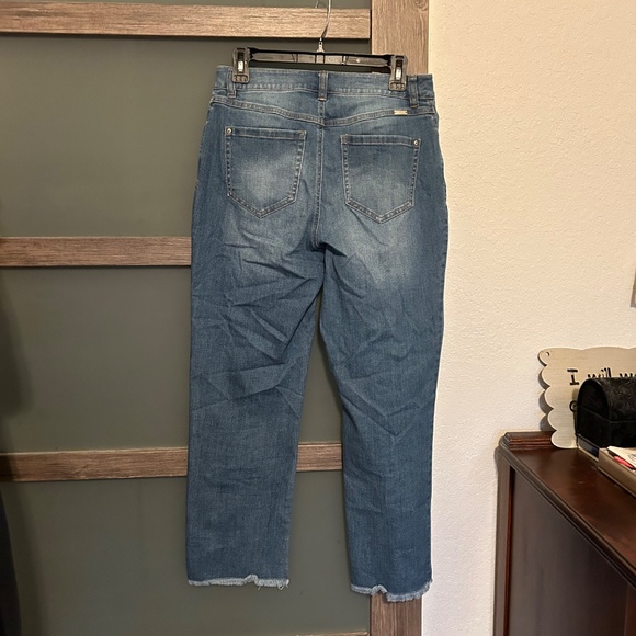 INC Denim | Front-Tie Raw Hem Straight Leg Jeans-Size 6 - Picture 4 of 9